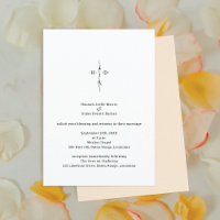 Casamento de Cruz Cristã com Mão Monogramada