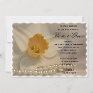 Convites Casamento de Daffodil e Pearls