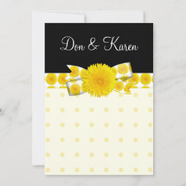 Convites Casamento de Dandelion Amarelo Springtime