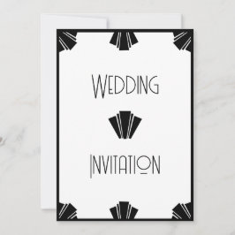 Convites Casamento De Deco De Arte Negra E Branca
