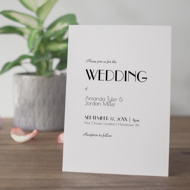 Convites Casamento de Deco Moderno Minimalista (Criador carregado)
