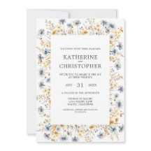 Casamento de Derramamento Elegante Azul Flores Sel