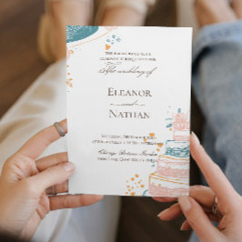 Convites casamento de desenhar de mão eu sofisticado