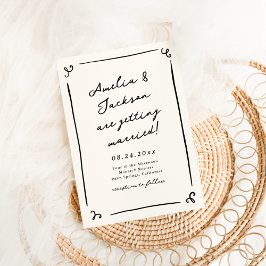 Convites Casamento De Desenho Da Mão