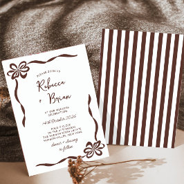 Convites Casamento de Desenho de Fita de Arco Desenho de Mã