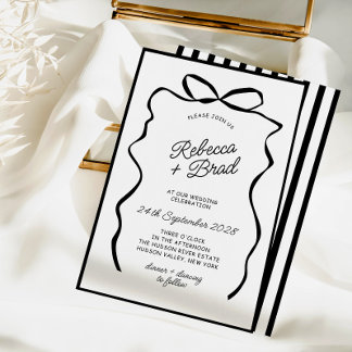Convites Casamento de Desenho de Fita de Arco Desenho de Mã
