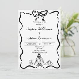 Convites Casamento de Desenho de Mão