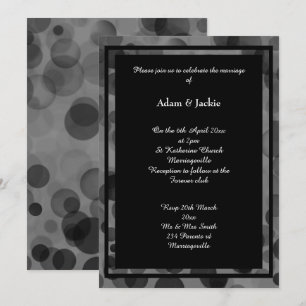 CONVITES CASAMENTO DE DESIGN DE CAMADA DE DE BOKEH PRETO