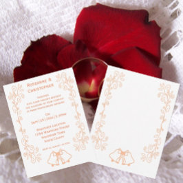 Convites Casamento de Design de Corda de Peach Bells