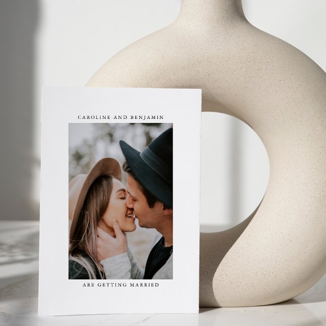 Convites Casamento de Design de Frente de Foto Moderna Mini (Criador carregado)