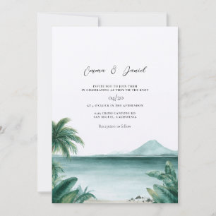 Convites Casamento de Destino Aquarela na Ilha