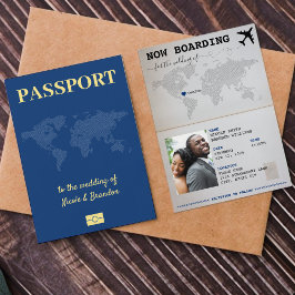 Convites Casamento de Destino Blue Passport Jamaica