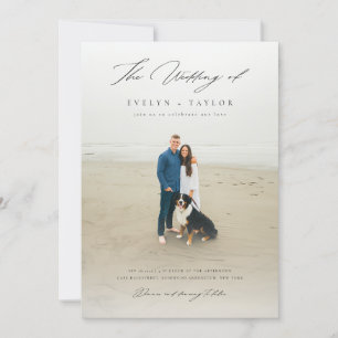 Convites Casamento de Destino com Código QR de Foto Simples