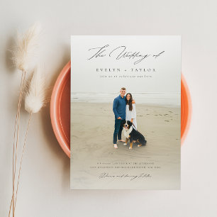 Convites Casamento de Destino com Código QR de Foto Simples