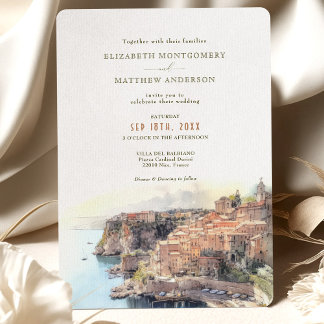Convites Casamento de Destino Costeiro Francês Cote d'Azur