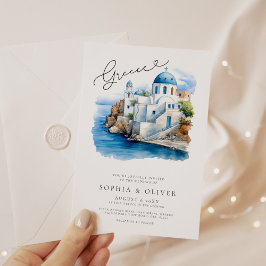 Convites Casamento de Destino da Grécia Mediterrânica