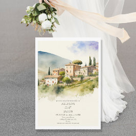 Convites Casamento de Destino da Paisagem da Itália Elegant