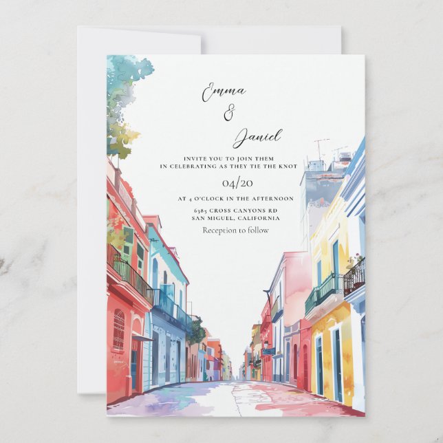 Convites Casamento de Destino da Paisagem de Buenos Aires (Frente)