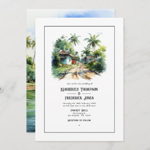 Convites Casamento de Destino da República Dominicana de Wa