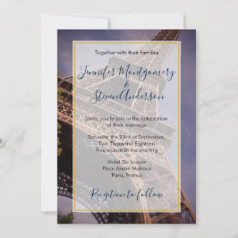 Convites Casamento de Destino da Torre Eiffel Paris França