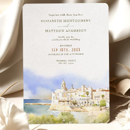 Convites Casamento de Destino de Aquarela de Espanha