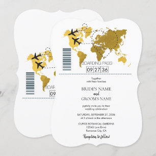 Convites Casamento de Destino de Embarque