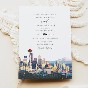Convites Casamento de Destino de Linha Cria-Cadeada SEATTLE