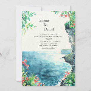 Convites Casamento de Destino de Paisagem de Bali Uluwatu C