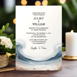 Convites Casamento de Destino de Praia do Oceano de Verão d