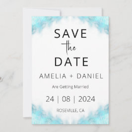 Convites casamento de destino de praia tropical exceto data