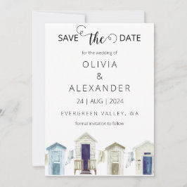 Convites casamento de destino de praia tropical exceto data