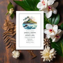 Casamento de Destino de Watercolor Hawaii