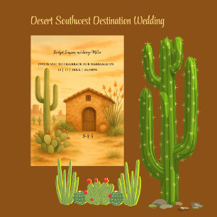 Convites Casamento de Destino do Deserto do Sudoeste do our