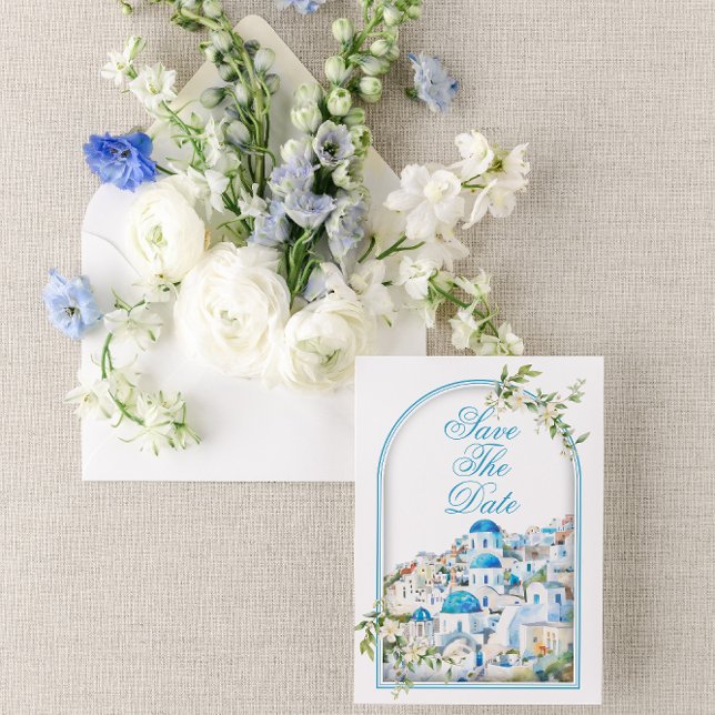 Convites Casamento de Destino do Mediterrâneo Salvar a Data (Criador carregado)