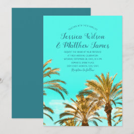 Convites Casamento de Destino do Oceano Ártico de Palma de