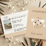 Convites Casamento de Destino do Passaporte de Beige Neutra<br><div class="desc">Nosso convite de casamento simples e inspirado em boho é a escolha perfeita para casais planejando um casamento de viagem ou destino. O convite é feito para se parecer com um passaporte, com um cobrir bege com todos os detalhes importantes do seu dia especial. Dentro, você encontrará muito espaço para...</div>