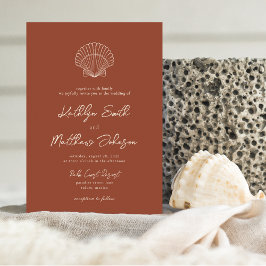 Convites Casamento de Destino do Terraota Shell Beach Ocean