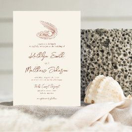 Convites Casamento de Destino do Terraota Shell Beach Ocean