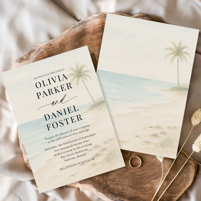 Convites Casamento de Destino em Praia Tropical (Criador carregado)