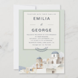 Convites Casamento de Destino em Verde Oliva | Elegante 