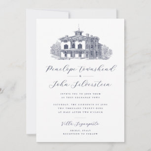 Convites Casamento de Destino em Villa Italiana com Roteiro