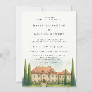 Convites Casamento de Destino em Villa Italiana em Tuscany 