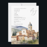 Convites Casamento de Destino Italiano Elegante<br><div class="desc">Convite para Casamento de Destino Italiano Elegante</div>