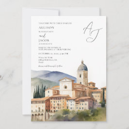 Convites Casamento de Destino Italiano Elegante