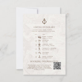 Convites Casamento de Destino Itinerário de Viagem de Cruis