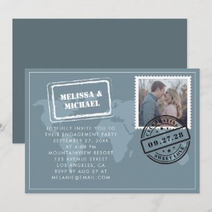 Convites Casamento de Destino Mapa Mundial Festa de Noivado