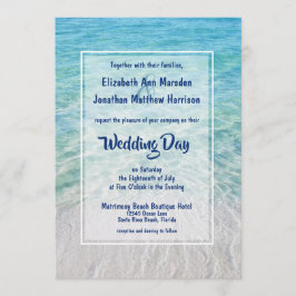 Convites Casamento de Destino Moderno de Praia Tropical