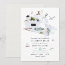 Casamento de Destino no Canadá com Aquarela