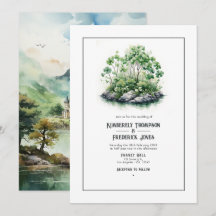 Casamento de destino no Irlanda em aquarela
