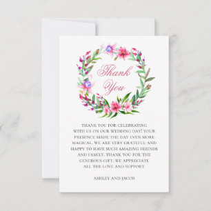 Convites Casamento de destino. Obrigado floral tropical voc